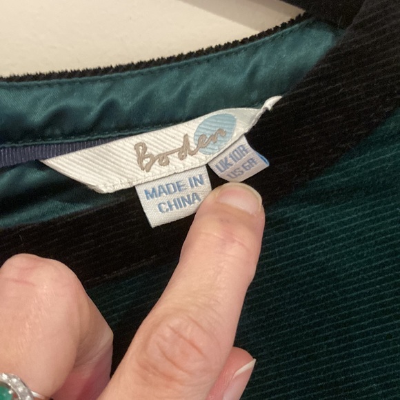 Tailored velvety/corduroy? green boden dress - Picture 3 of 8